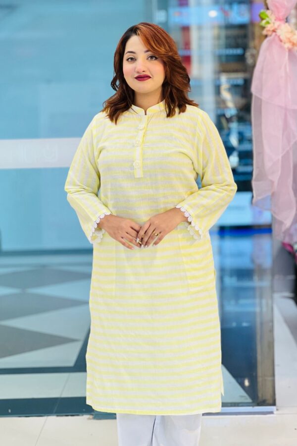 mixed fabric plain tunic kurti 1