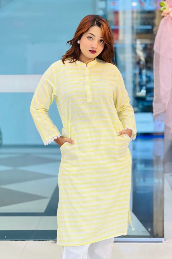 mixed fabric plain tunic kurti 1