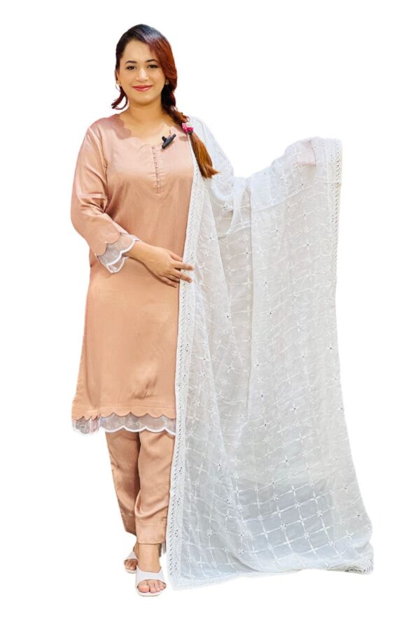 mocha mousse color makhon silk co ords