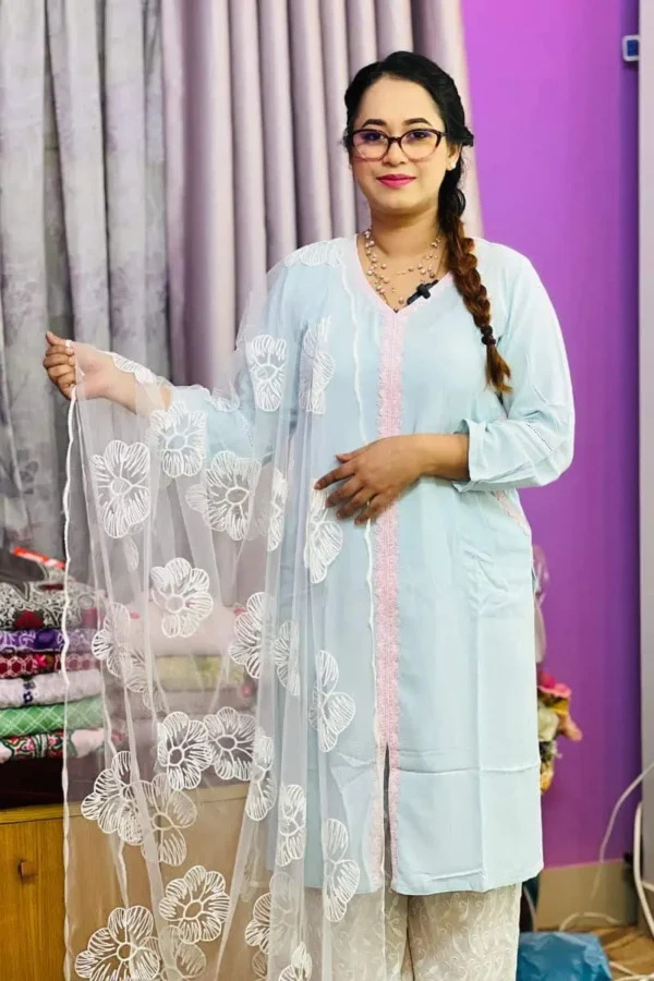 azure viscose kurti