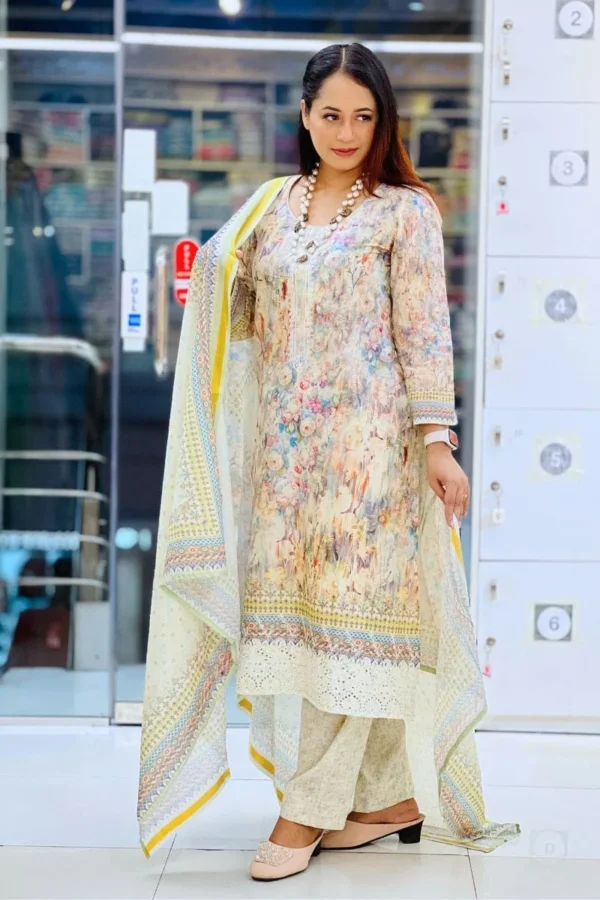 spring cotton embroidered shalwar suit