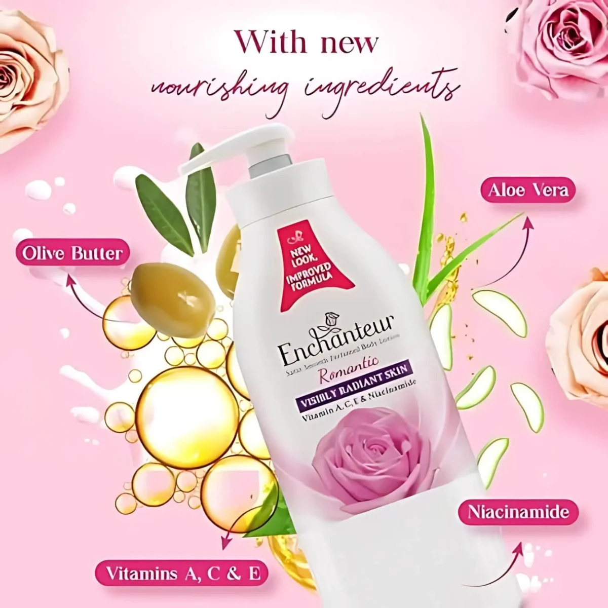 enchanteur romantic perfumed body lotion 500ml