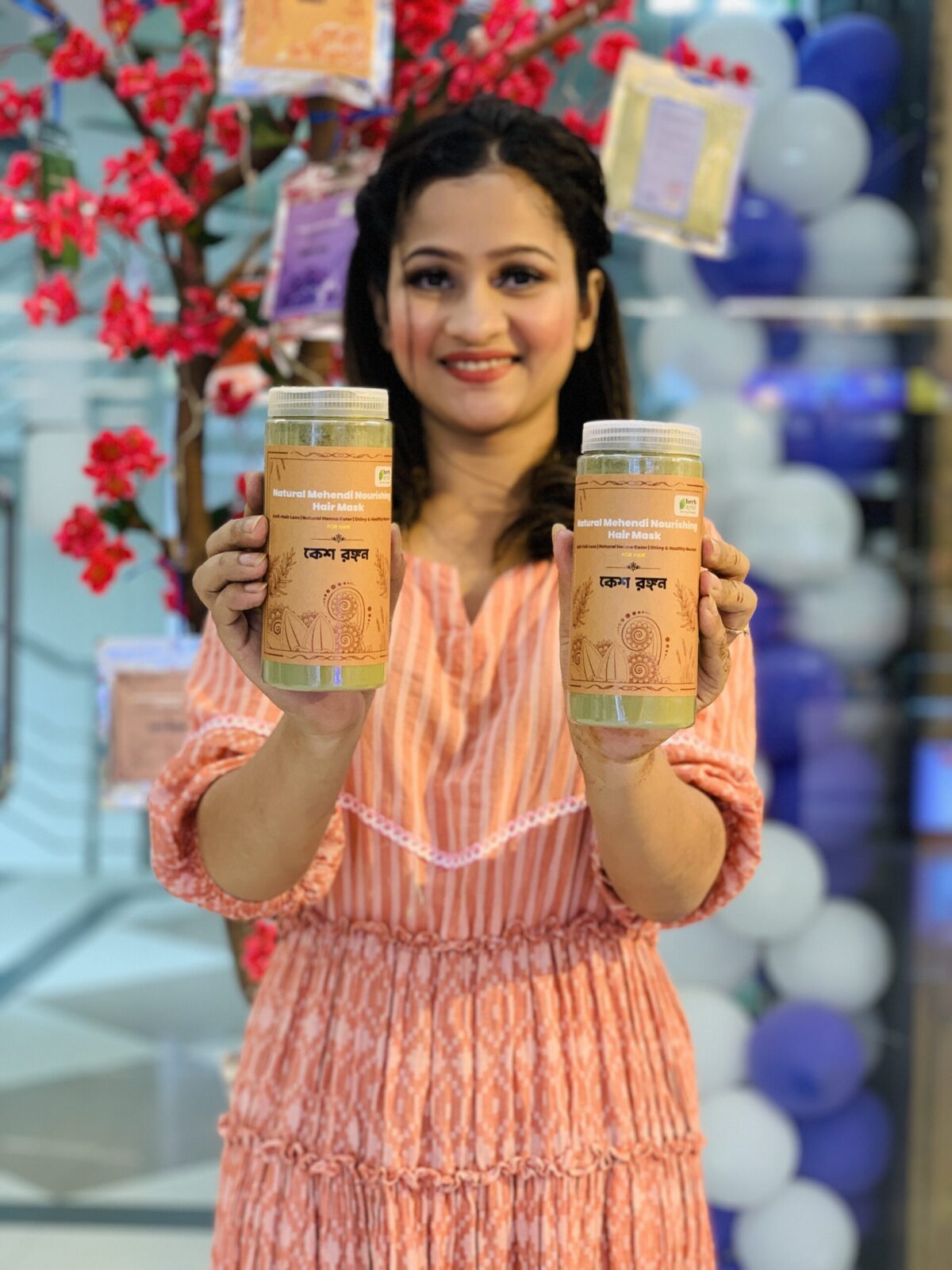 natural mehndi nourishing hair mask । কেশ রঙ্গন (300 gm)